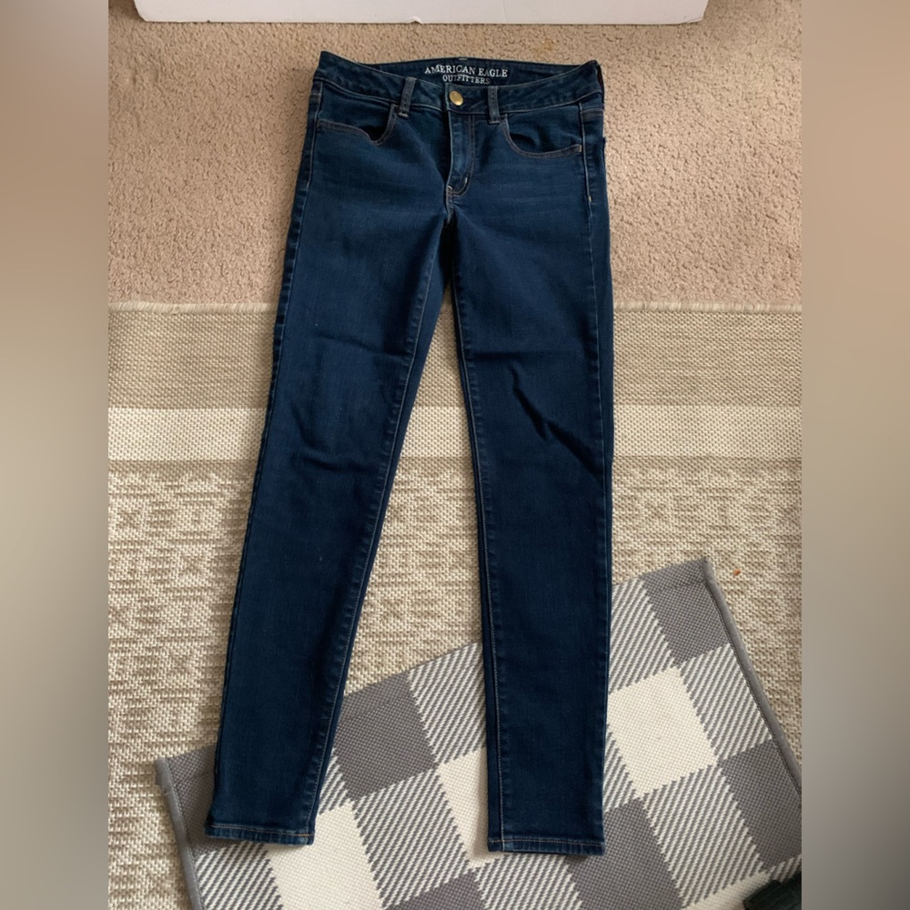 American Eagle Dark Wash Jeggings - Mid Rise - Size 6R